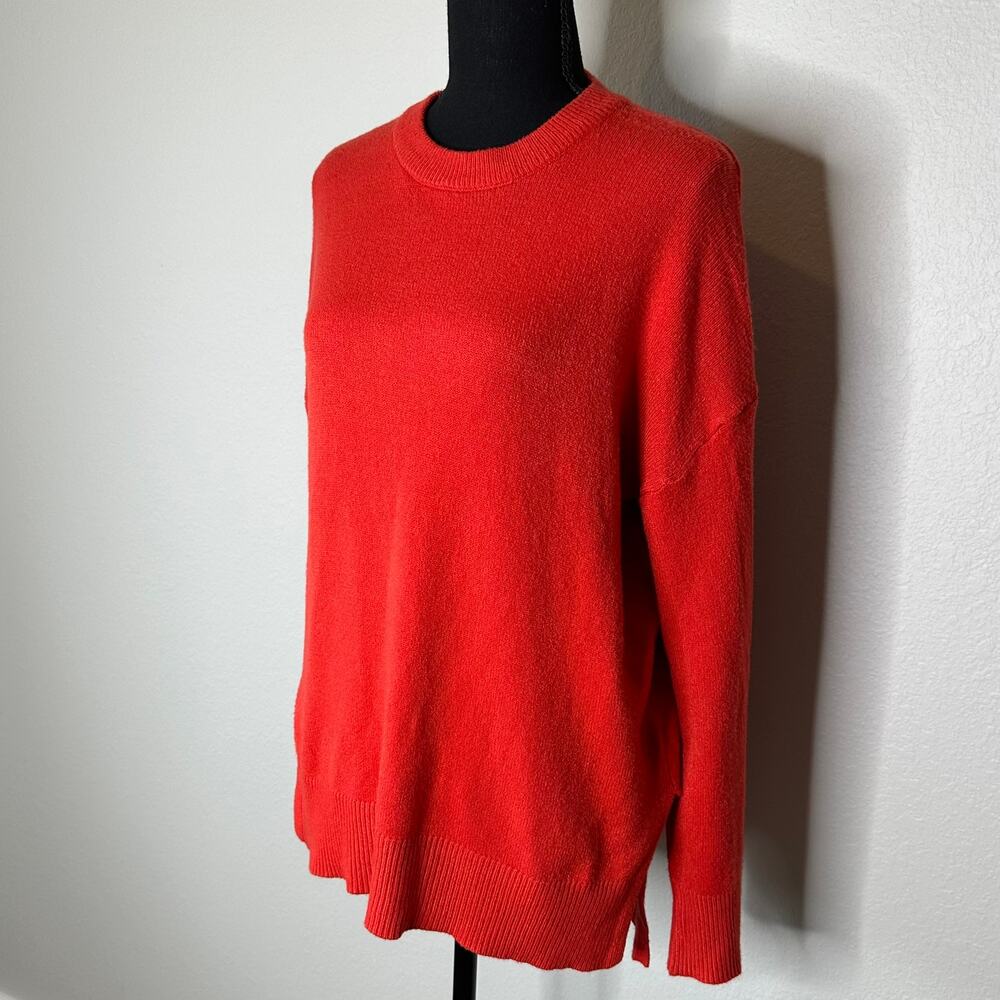 Tahari Women’s Viscose Blend Longline Crewneck Sweater Red | Size Large New - Picture 14 of 14